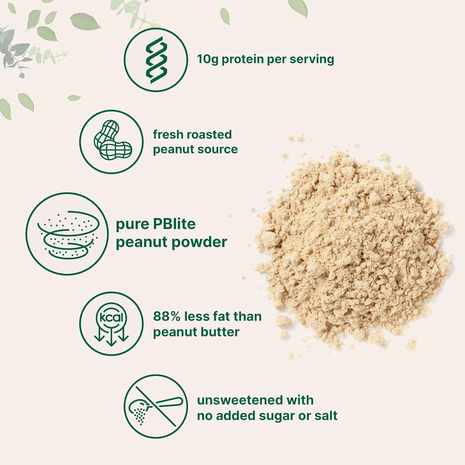 image:imagePure PB Peanut Butter Powder 4lbs 64oz 10g Protein amp 88 Less Fat No Added Sugar or Salt from Natural Fresh Roasted Peanuts Mixes Easily for Peanut Butter Spread amp Protein Powder NonGMO