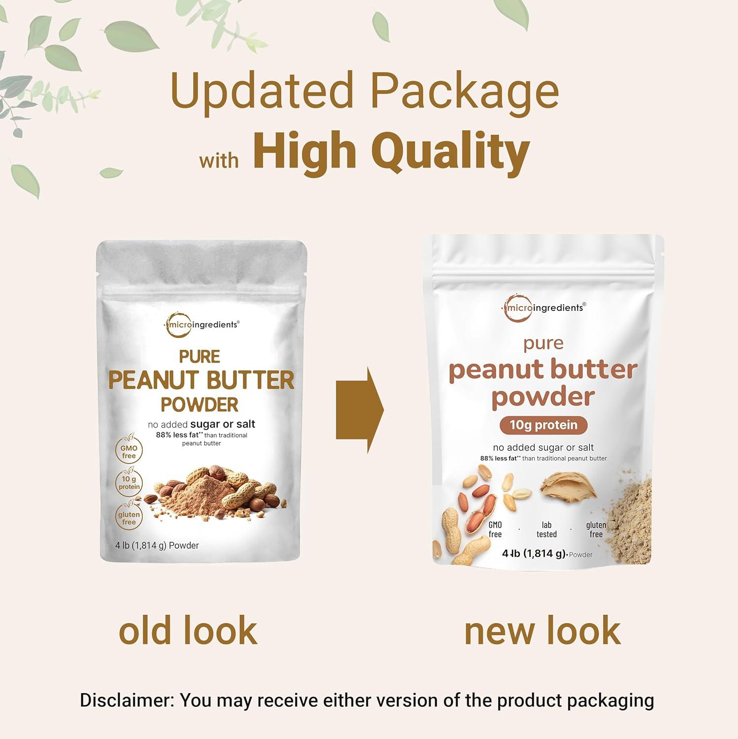 image:imagePure PB Peanut Butter Powder 4lbs 64oz 10g Protein amp 88 Less Fat No Added Sugar or Salt from Natural Fresh Roasted Peanuts Mixes Easily for Peanut Butter Spread amp Protein Powder NonGMO