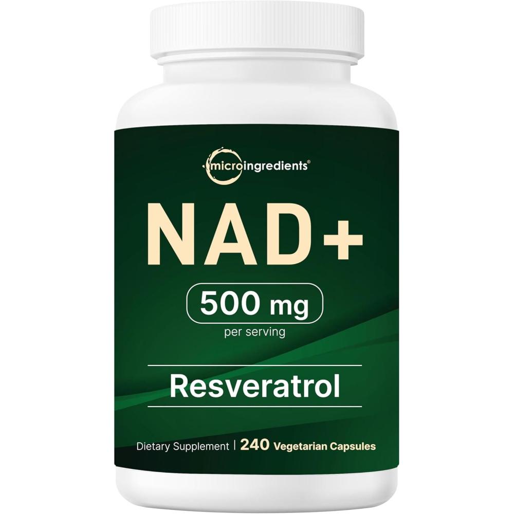 image:imageMicro Ingredients NAD 500mg with Resveratrol 240 Veggie Capsules  2in1 NAD Supplement for Women amp Men  NMN Pathway Alternative  NonGMO Gluten Free