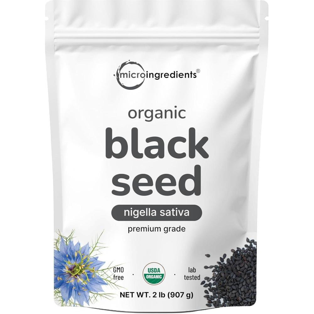 image:imageOrganic Black Cumin Seed Nigella Sativa 2lbs Premium Grade Whole Black Seed from Egypt Great for Baking Seasoning and Cooking Additive Free NonGMO Bulk Supply