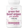 image:imageMicro Ingredients GrassFed Beef Organ Supplement for Women  Bovine Beef Liver Kidney Heart amp Uterus Tissue  1200 mg Organ Blend Plus Vitamin C Colostrum amp Collagen  240 Capsules No Fillers