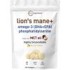 image:imageMicro Ingredients Lions Mane with Omega3 EPA DHA amp Phosphatidylserine  240 Softgels with MCT Oil for Better Absorption  Fruiting Body amp Mycelium Superfood Mushroom Extract  Lemon Flavored
