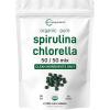 image:imageMicro Ingredients Organic Spirulina Chlorella Mini Tablets 2500 Tablets 8 Month Supply  5050 Blend Superfood  Cracked Cell Wall for Better Absorption  Rich in Vegan Protein amp Chlorophyll