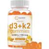 image:imageMicro Ingredients Vitamin D3 K2 Gummies 120 Count  5000 IU Vitamin D  100 mcg K2 MK7  Bone Immune amp Heart Health Supplements  Sugar Free Golden Passion Fruit Flavor  NonGMO Gluten Free