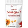 image:imageVegan Omega7 Sea Buckthorn Oil 240 Vegetarian Softgels  2in1 with Evening Primrose Oil  Plant Based Botanical Oil Blend  NonGMO Gluten amp Carrageenan Free