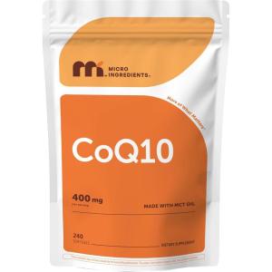 Micro Ingredients CoQ10 400 mg Per Serving, 240 Softgels | Made with Coconut MCT Oil | Coenzyme Q10 (Ubiquinone) | Non-GMO