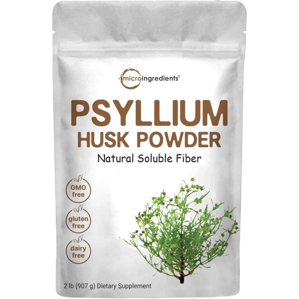 image:imageMicro Ingredients Psyllium Husk Powder 2lbs 32oz Daily Soluble Fiber Supplement India Origin Natural Prebiotics amp Probiotics Supports Digestive HealthNonGMO Keto Friendly Vegan