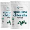 image:imageMicro Ingredients 2 Pack Organic Spirulina and Chlorella Supplement 3000mg Per Serving 1350 Mini Tablets Each Rich in Chlorophyll and Antioxidant No GMOs Vegan Friendly Product of Taiwan