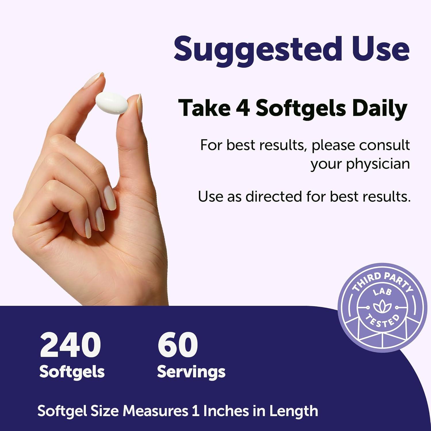 image:imageMicro Ingredients Magnesium Citrate 1000 mg Per Serving 240 Softgels Magnesium Supplements for Men and Women Made with MCT Oil NonGMO Gluten Free
