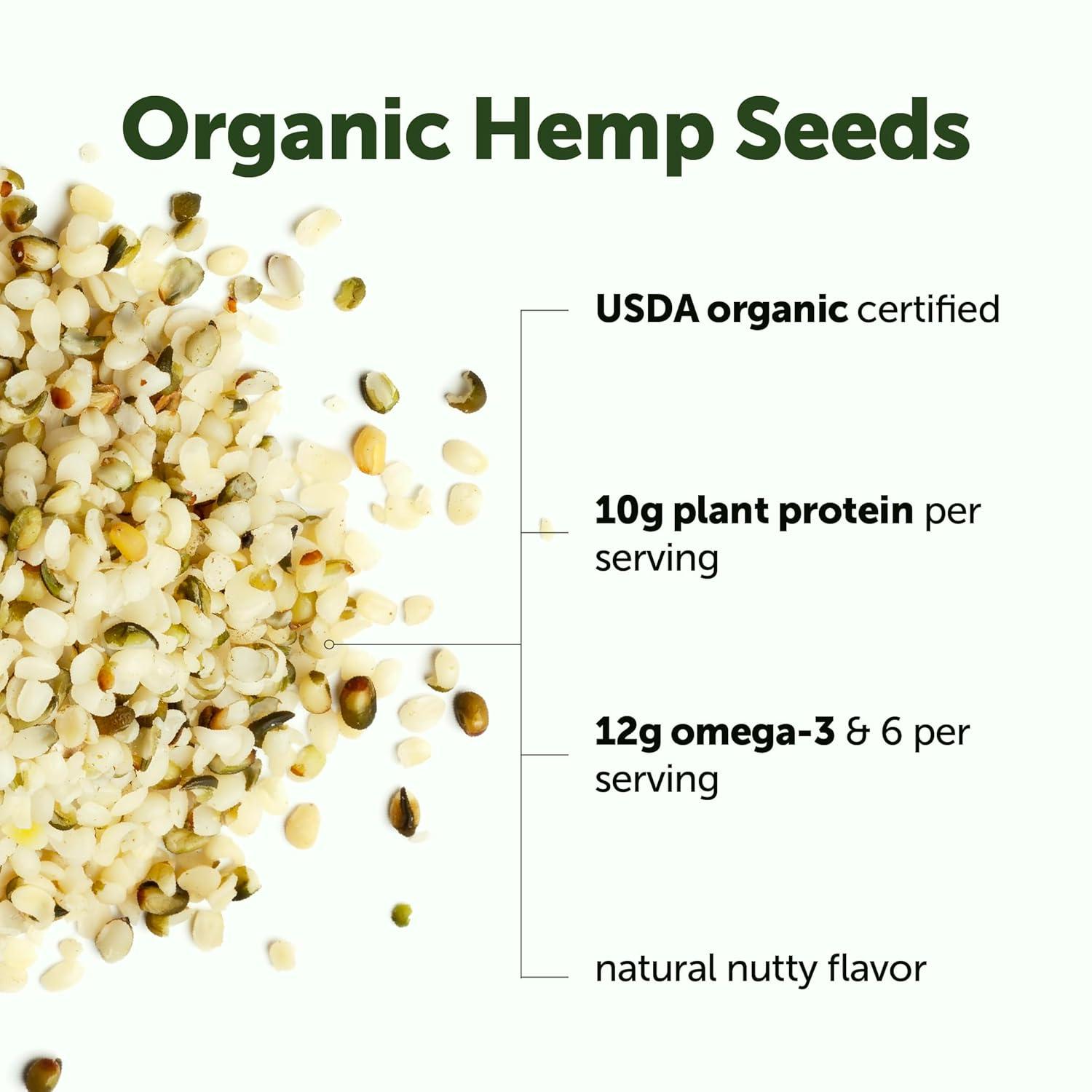 image:imageMicro Ingredients Organic Hemp Seeds 36 oz Shelled Hemp Hearts with 10g Plant Protein amp 12g Omega3 amp 6 Per Serving Natural Nutty Flavor for Smoothies Yogurt Salad amp Recipes NonGMO